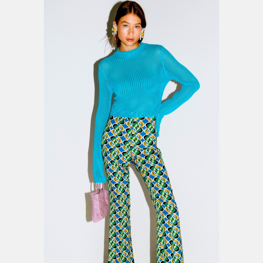Zara Flare printed trousers
